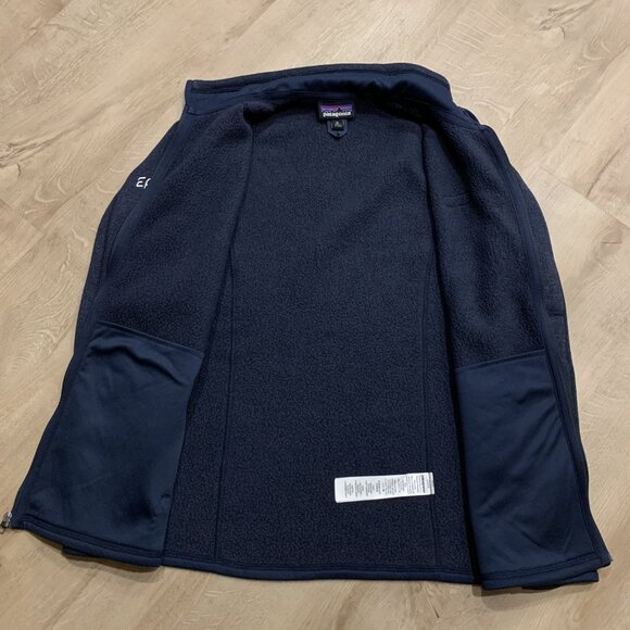 Patagonia Better Sweater Jacket Women's Medium Full Zip Navy Fleece Company Logo - Picture 5 of 8